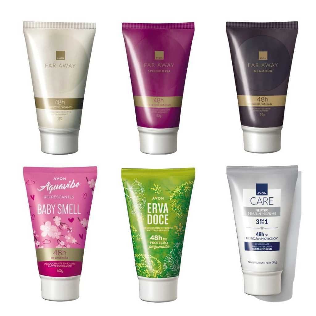 Desodorante Creme Bisnaga Erva Doce/Baby Smell/Sem Perfume