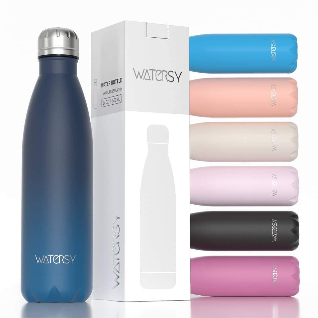 WATERSY 48h de frio copo água Garrafa térmica de aço inoxidável 500ml para ginásio/escola/externos