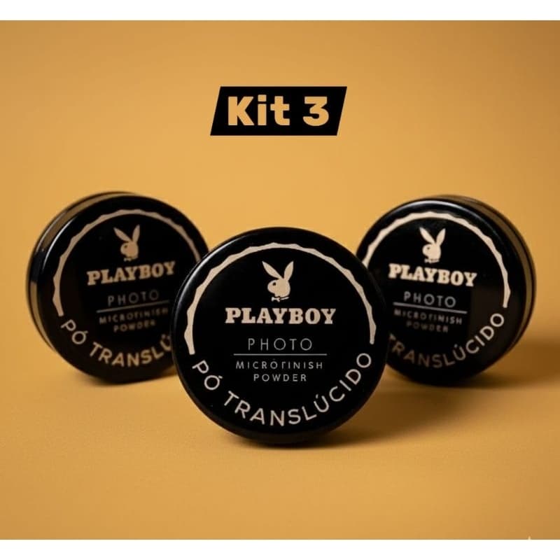 Kit 3 Pós Translúcidos Soltos Playboy Microfinish – Ultra Fino, à Prova d’Água, Toque Natural e Duradouro Envio Imediato