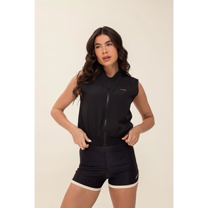 Colete Academia Feminina Corta Vento Fitness MF Casaco Moviment