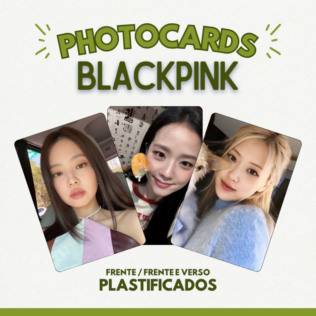 Photocard Blackpink | Pack com 10 unidades | Plastificado