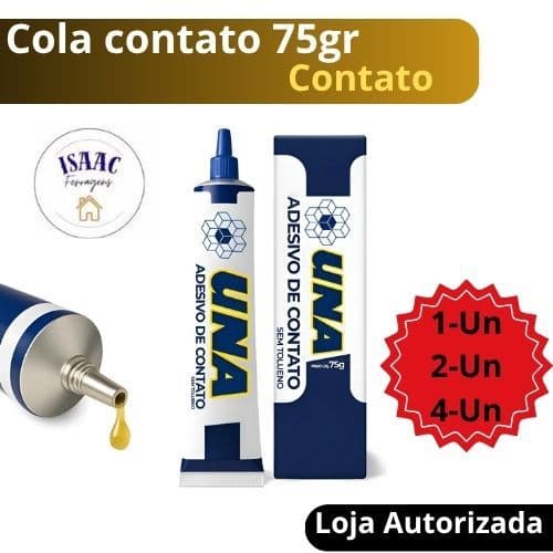 Cola Adesivo De Contato Una Cola De 75gr - Cola Universal ( Cor Ambar )