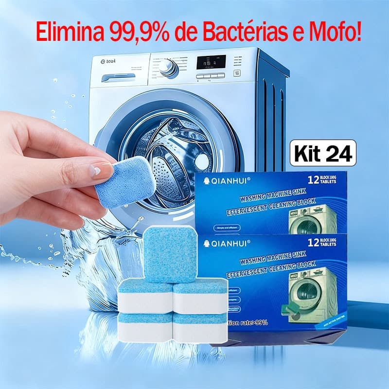 Kit 30/60/90 Pastilha Para Limpeza De máquina De Lavar Roupa-Elimina ResíDuos Odor Pelos De Animais-Remove Incrustações