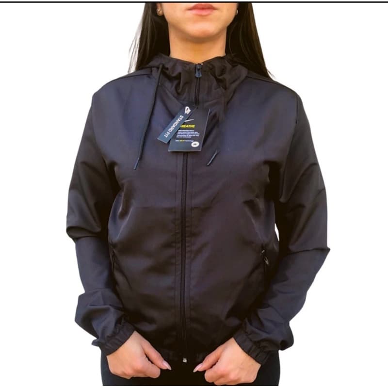 Jaqueta Corta Vento Feminino Preto,,Academia,Treino,Secagem Rapido