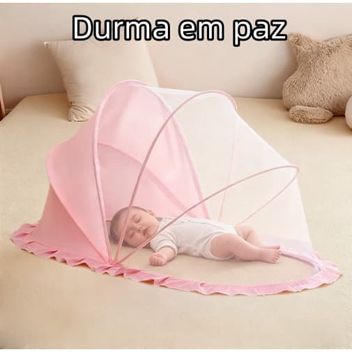 Mosquiteiro Infantil Dobrável Rede Mosquiteira Portátil 125x65x65cm