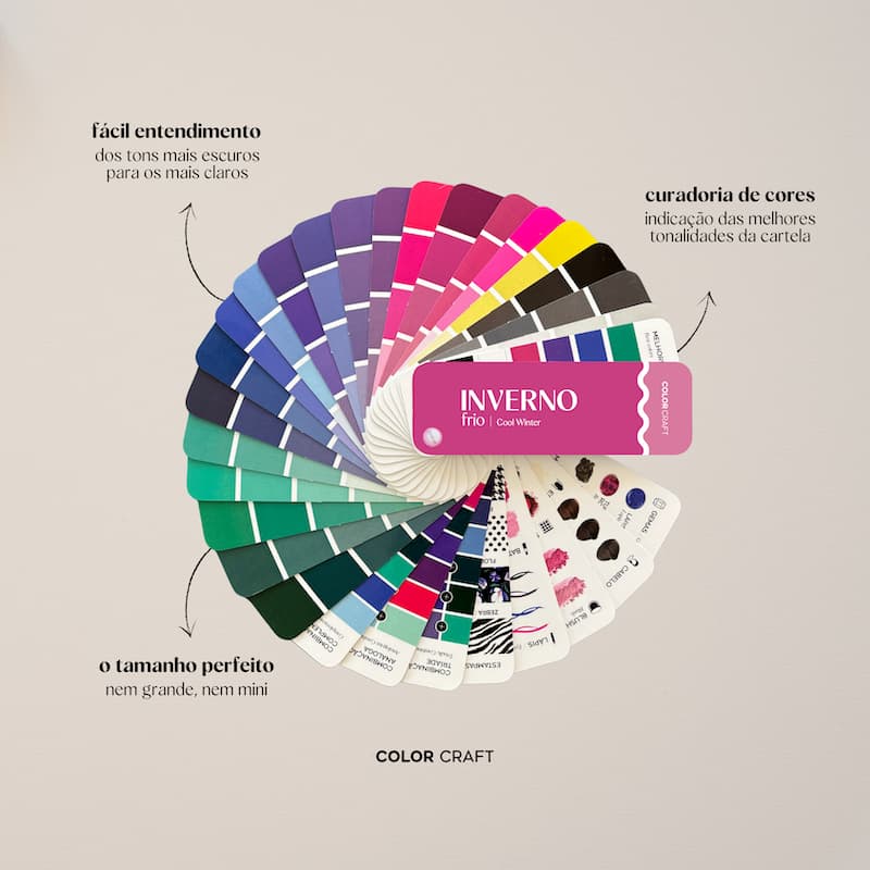 Cartela de Cores Coloração Pessoal mini - Resolva Meu Look - Modelo 2025