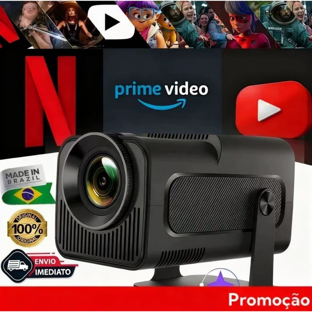 Atualizado Projetor Smart HY320 Android Full HD 1920x1080 Bluetooth Wi-fi