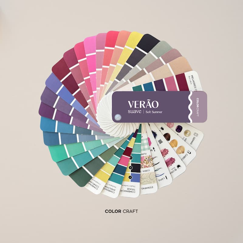 Cartela de cores | Paleta de cores | Coloração pessoal Mini | Verão Suave