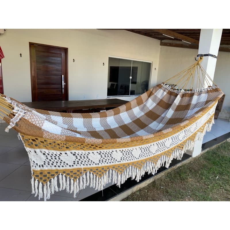 Rede De Dormir Descanso Bucho De Boi Luxo gigante 4,5m - Envio Imediato - Luxo Para Casa