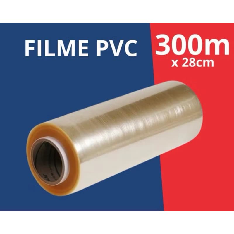 Rolo Bobina Plástico Filme PVC 28cm X 300 Metros ESTICÁVEL V