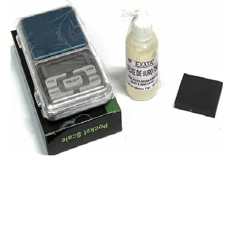 Kit Teste Ouro Prata Balança Pedra De Toque Joias Joalheria
