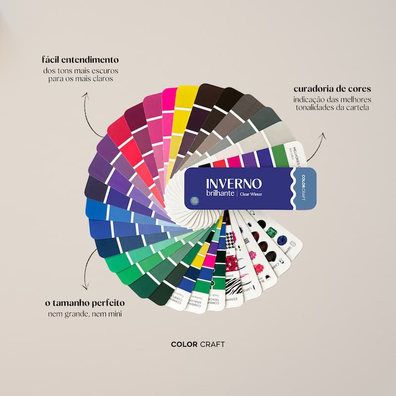 Cartela de Cores Coloração Pessoal Mini - INVERNO