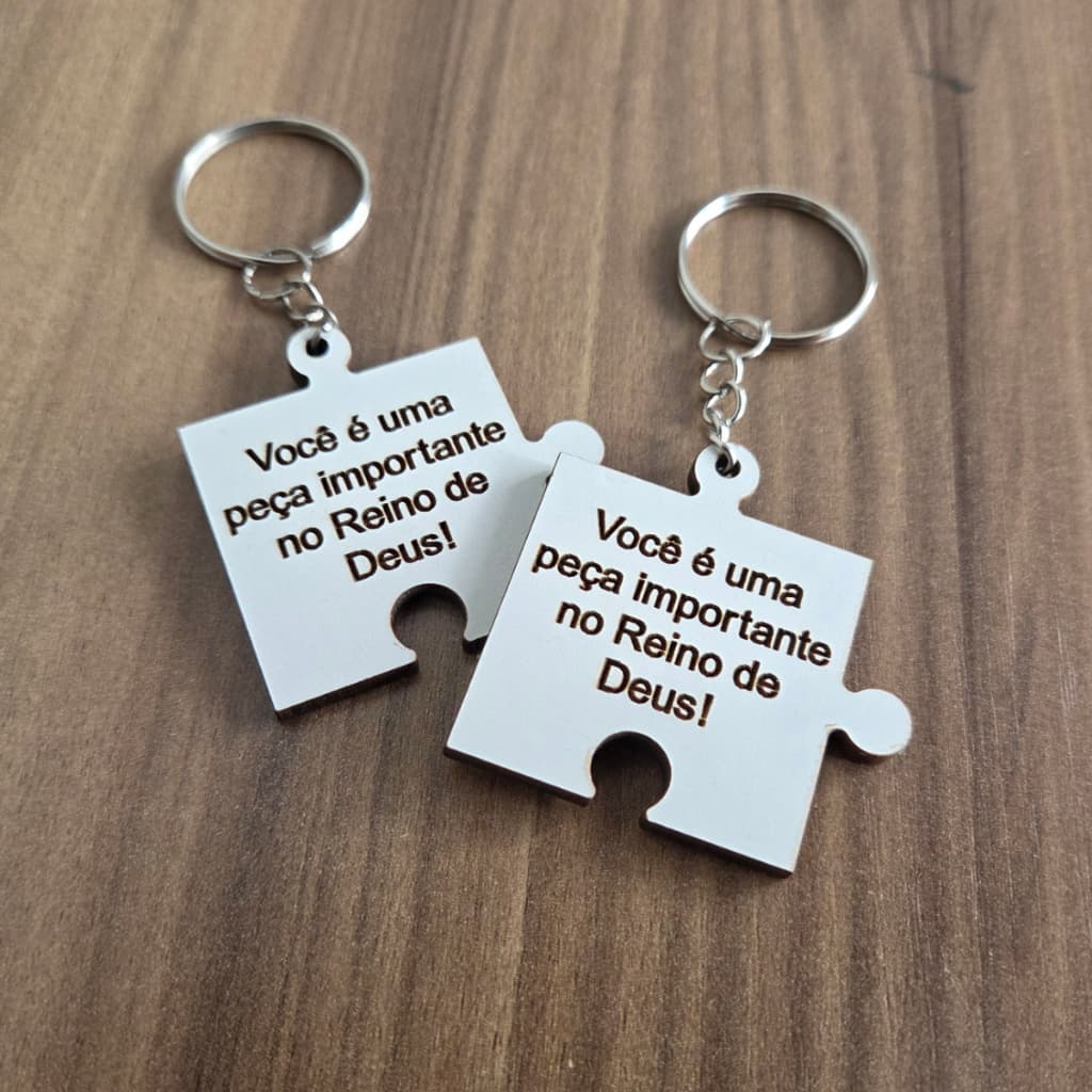 Chaveiros Peça Quebra-Cabeça Cristão MDF lembrancinhas Religiosa Fé Igreja Deus