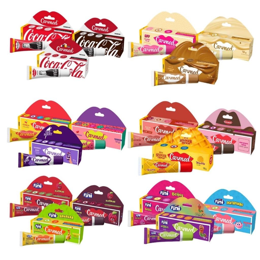 Carmed Hidratante Labial 10 g Opções - Hidratação Profunda, Lábios Macios,