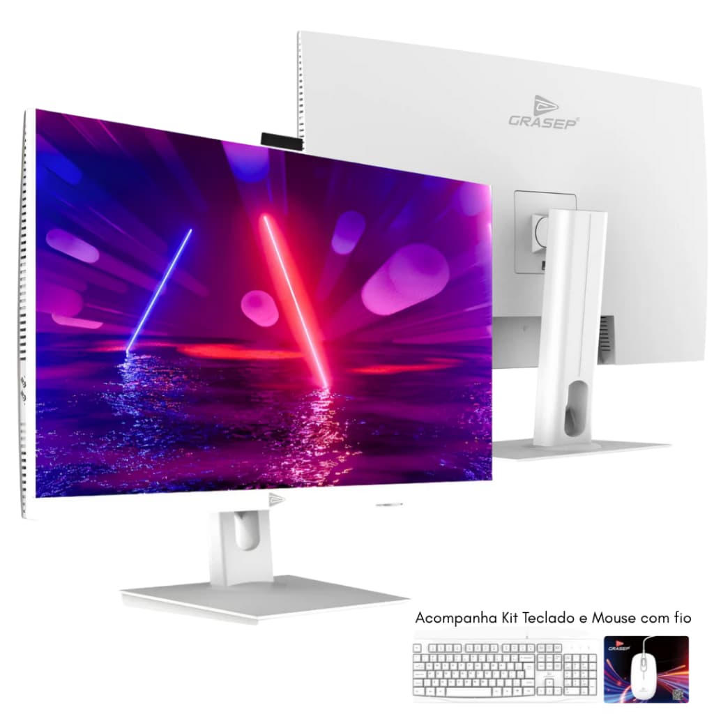 Computador All in One 23.8" Intel Core i5 16GB RAM SSD 256GB Full HD HDMI VGA Webcam Teclado e Mouse
