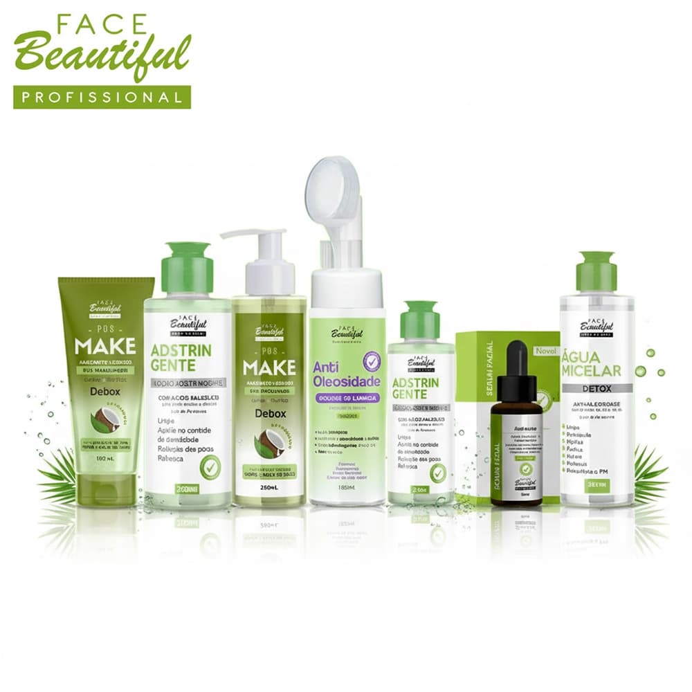 Kit Cuidado Facial Antioleosidade Limpeza Profunda By Face Beautiful