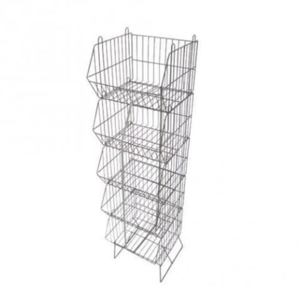 Expositor Multiuso 5 Cestos Aramado Empilhavel Baby