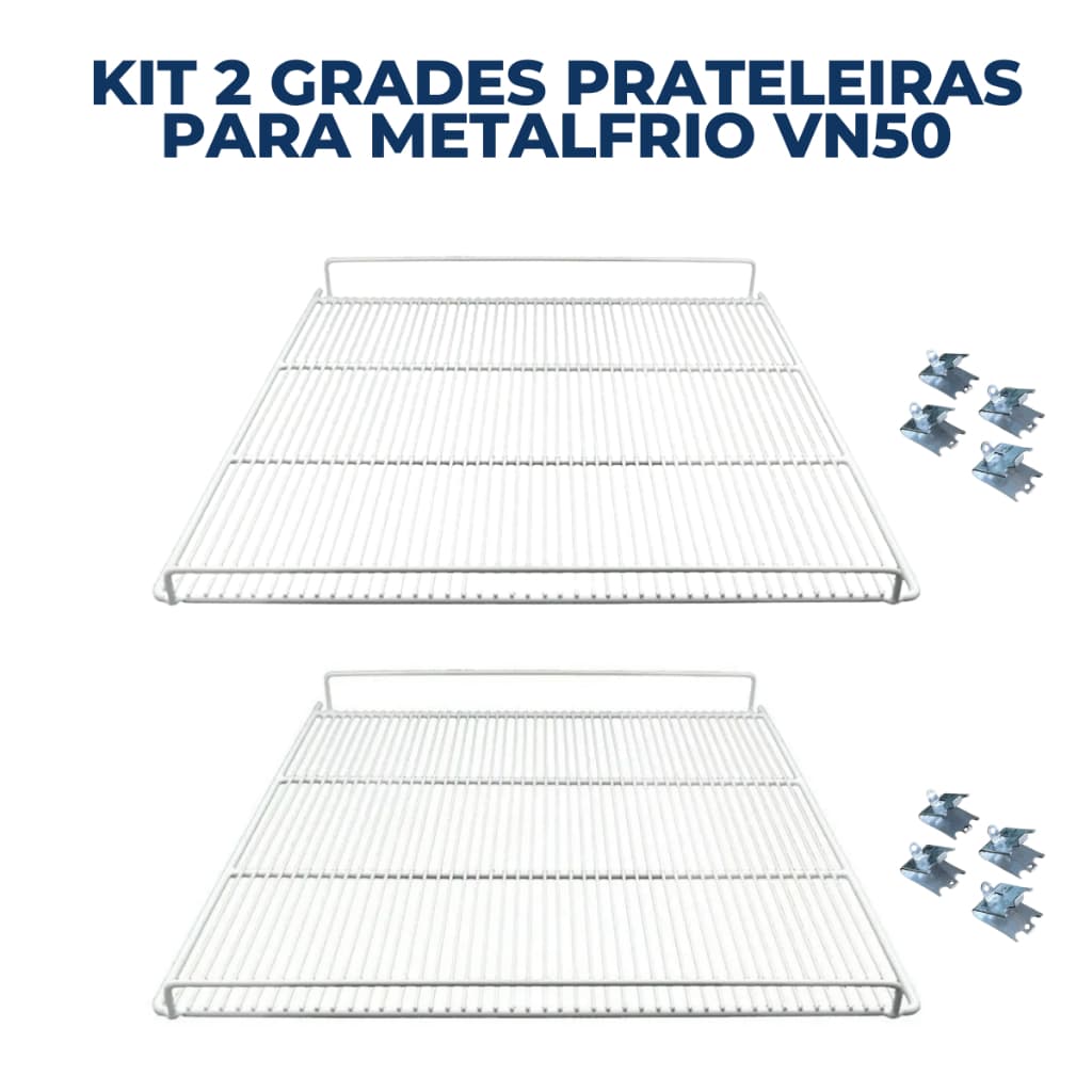 KIT 2 Grades Prateleira Para Metalfrio Vn50