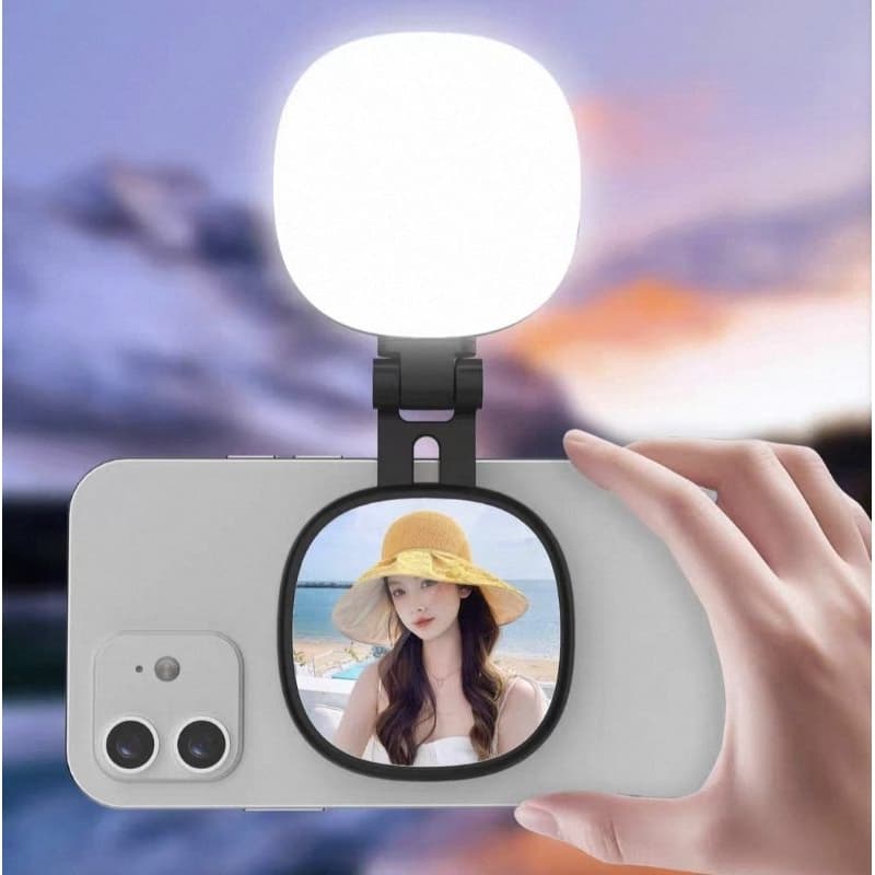 Luz de selfie, espelho  para celular 360