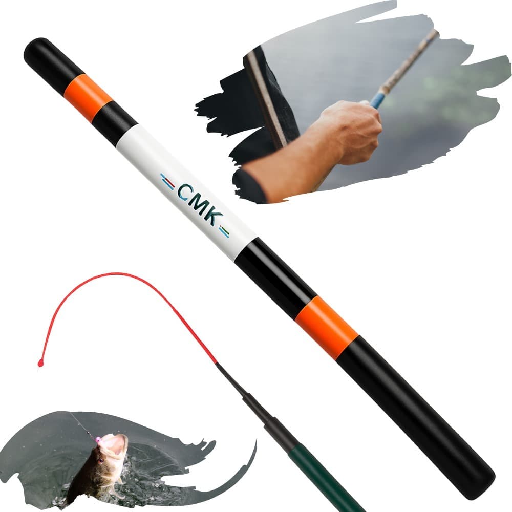 vara de pesca telescopica 5,00 metros retrátil Pescaria rios lagos pesqueiro tilápia Tucunaré - Fibra de vidro  Taue