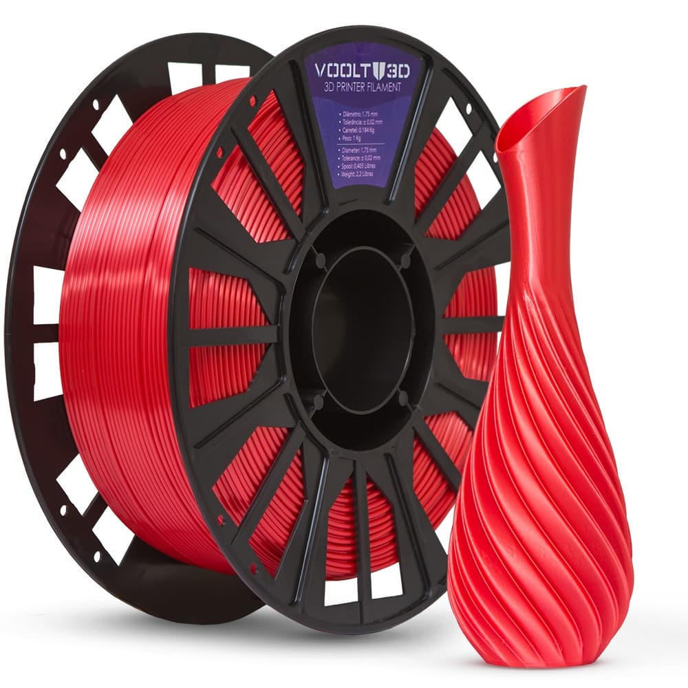 Filamento PLA Vermelho V-Silk High Speed Premium - 1Kg