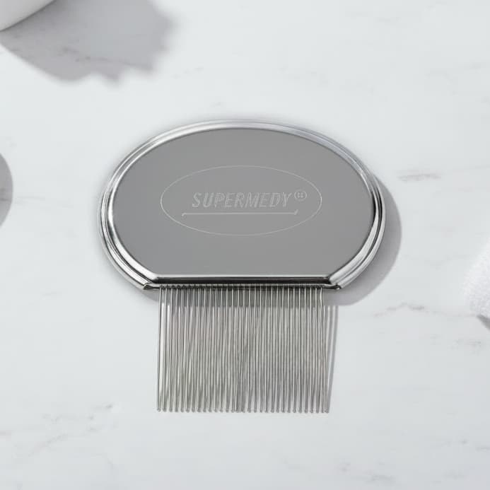 Pente de Aço Supermedy Super Para Piolhos e Lendeas