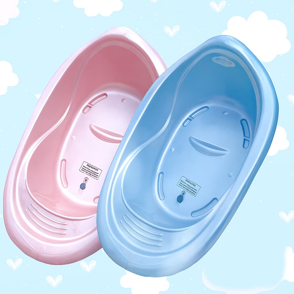 Banheira de Bebê 22L Anatômica Infantil Recém-Nascido Menina Menino Anti-Escorregão