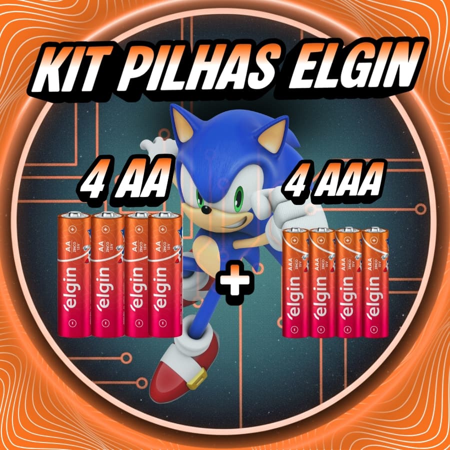 Elgin AA e AAA | Palito ou Comum | Kit 8, 12, 24, 32 ou 40 Unidades