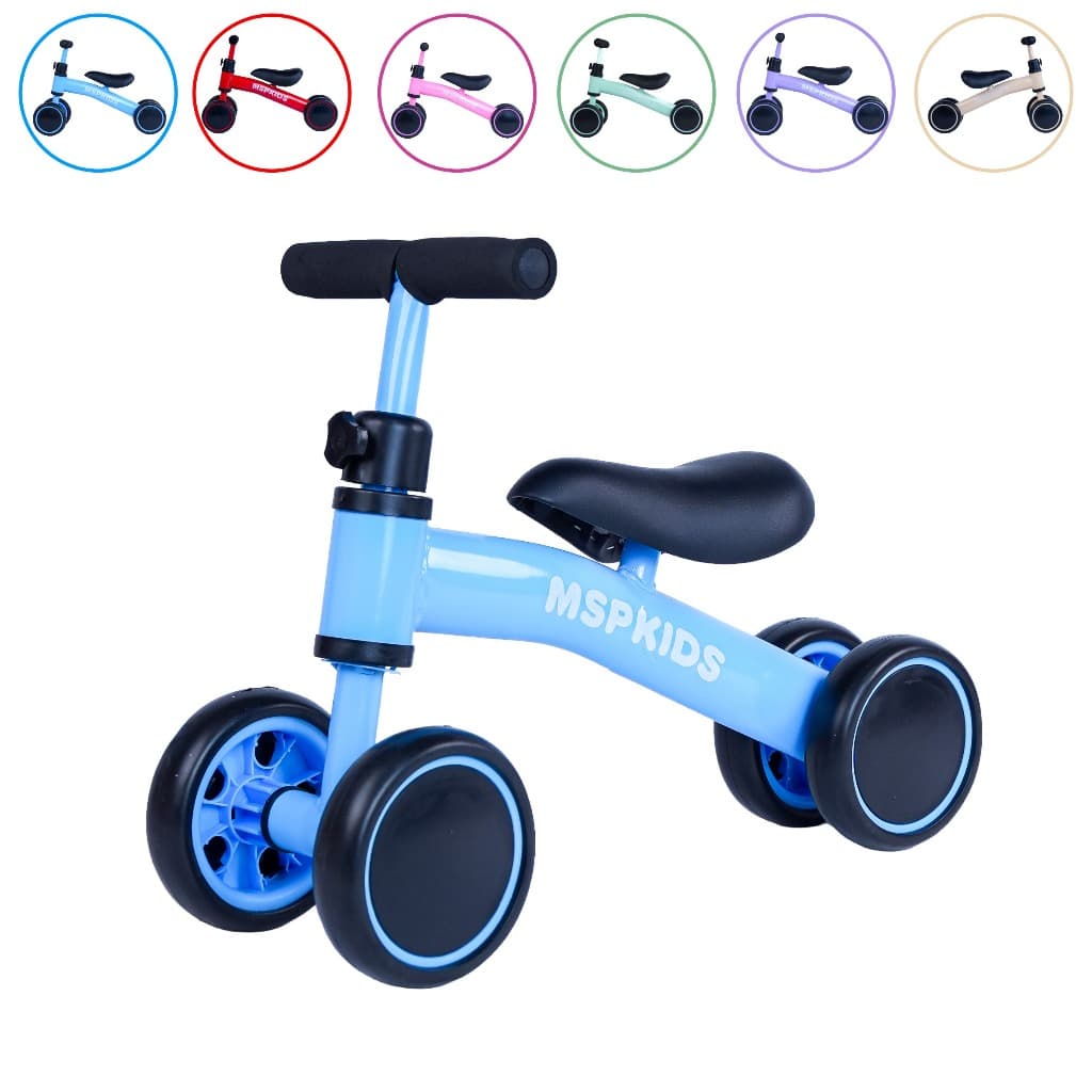 Bicicleta De Equilíbrio 4 Rodas Bebê Sem Pedal Infantil Quadro Metal