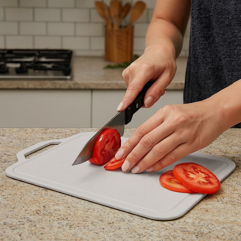 Kit 2 ou 1 Tábuas de Corte Carne Churrasco Cozinha PVC Branca Higiênica Resistente Profissional leve fácil de guardar