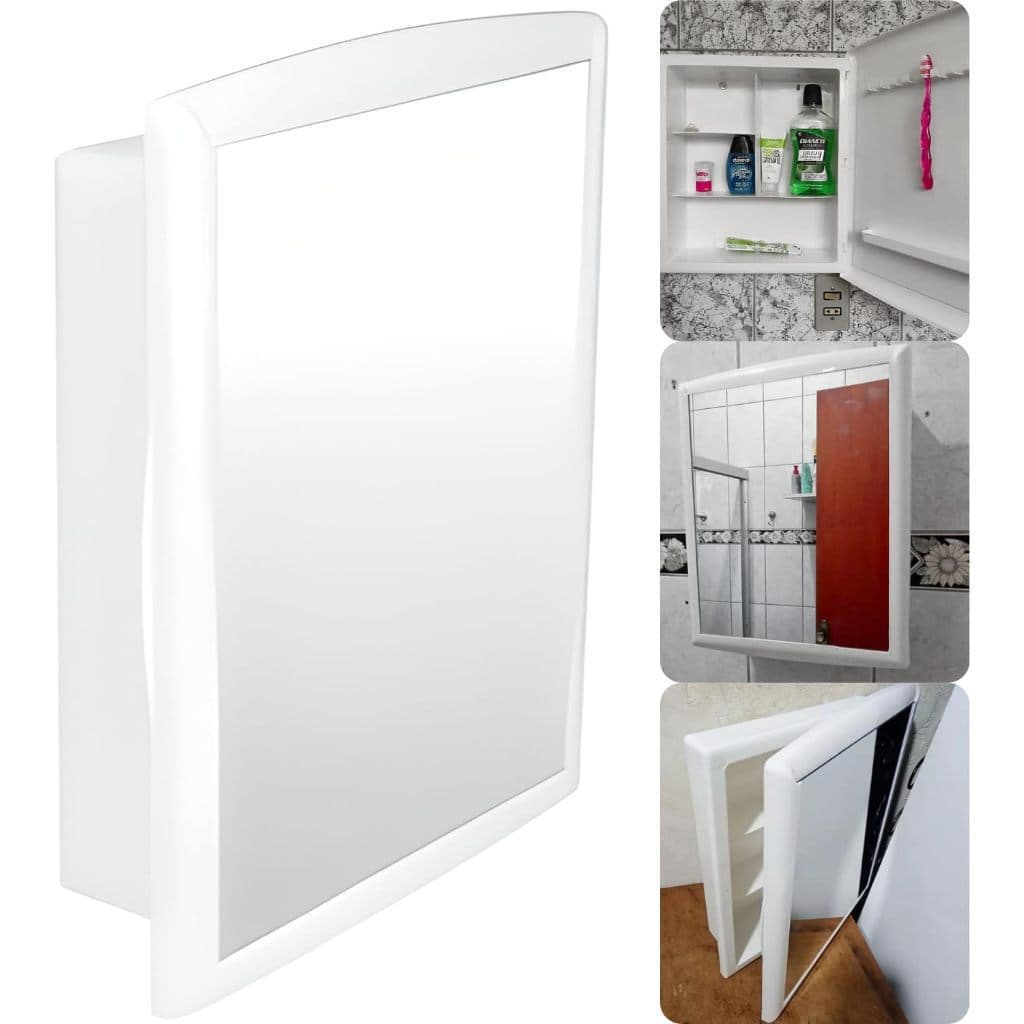 Armário de Banheiro Com Espelho Incluso, Design Moderno Fácil instalação Espaçoso Escolha a Cor