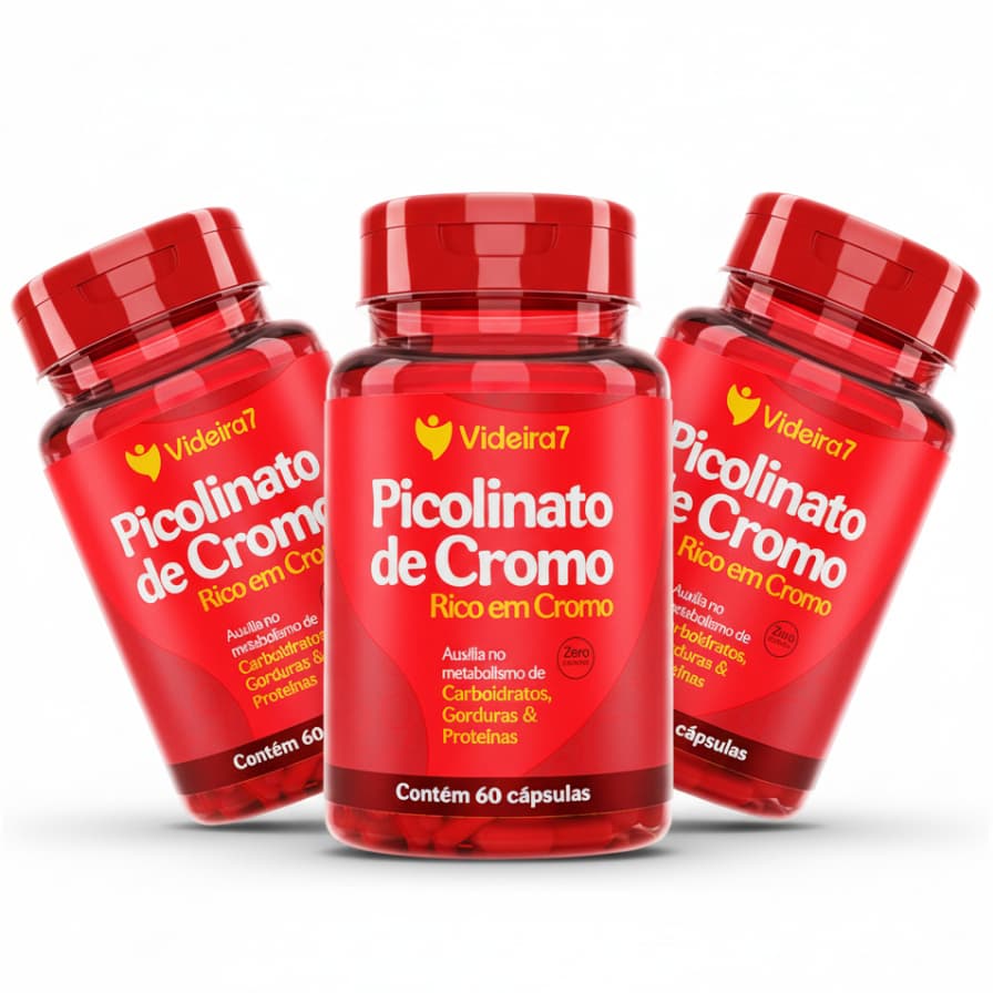 Picolinato De Cromo 500mg 60 Cápsulas Original