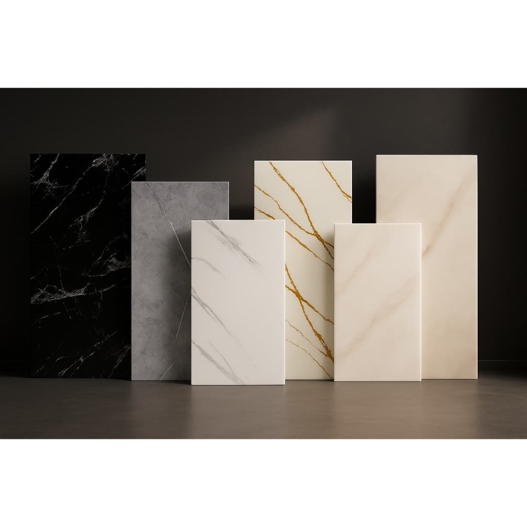 KIT 10/20/30 Placa Mármore Vinilico Adesiva Especial 3d  De Parede Relevo Lavável 30cm X 60cm