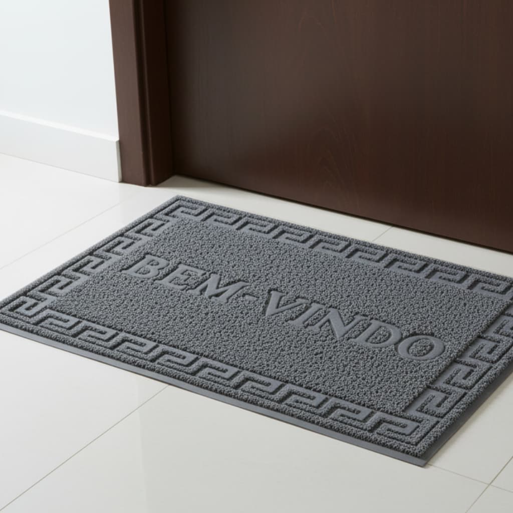 Tapete Bem Vindo Emborrachado Antiderrapante Porta Entrada