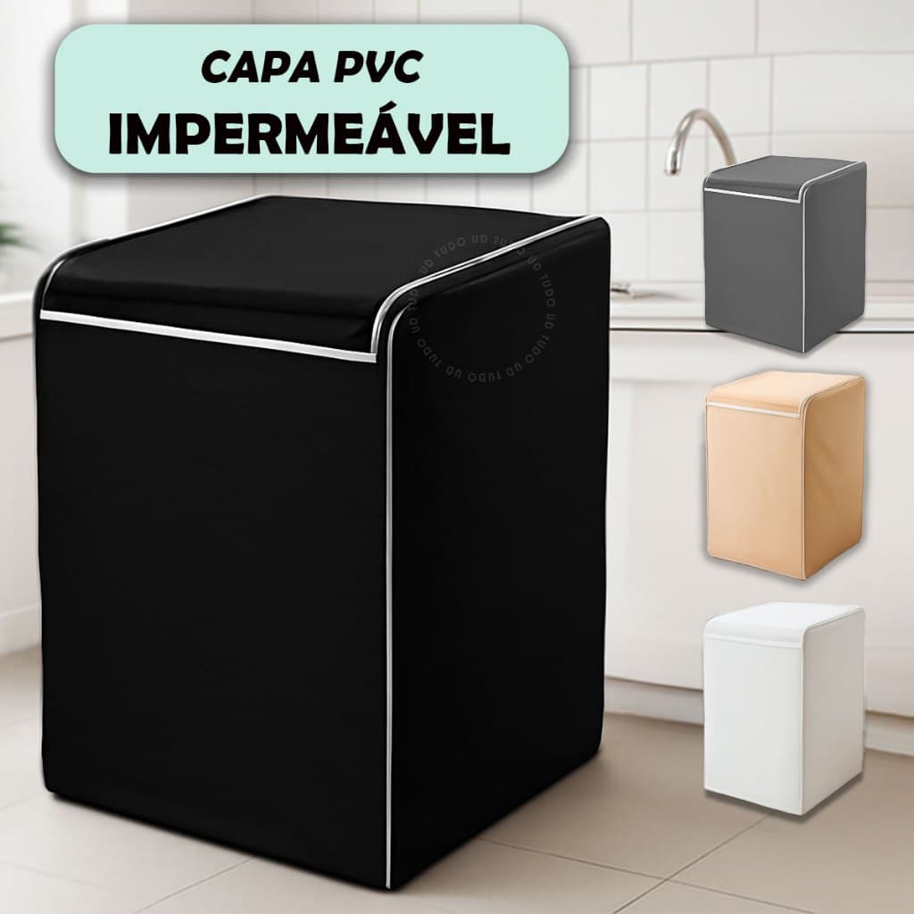 Capa para Máquina de Lavar Pvc Impermeável Todos Tamanhos P/M/G Brastemp Consul Eletrolux