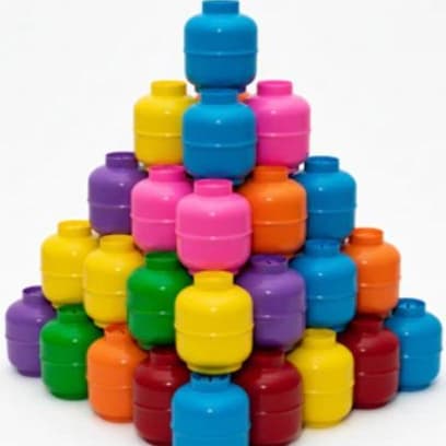 Cofrinhos Botijão Cofre Plástico  Resistente Moedas - 14cm