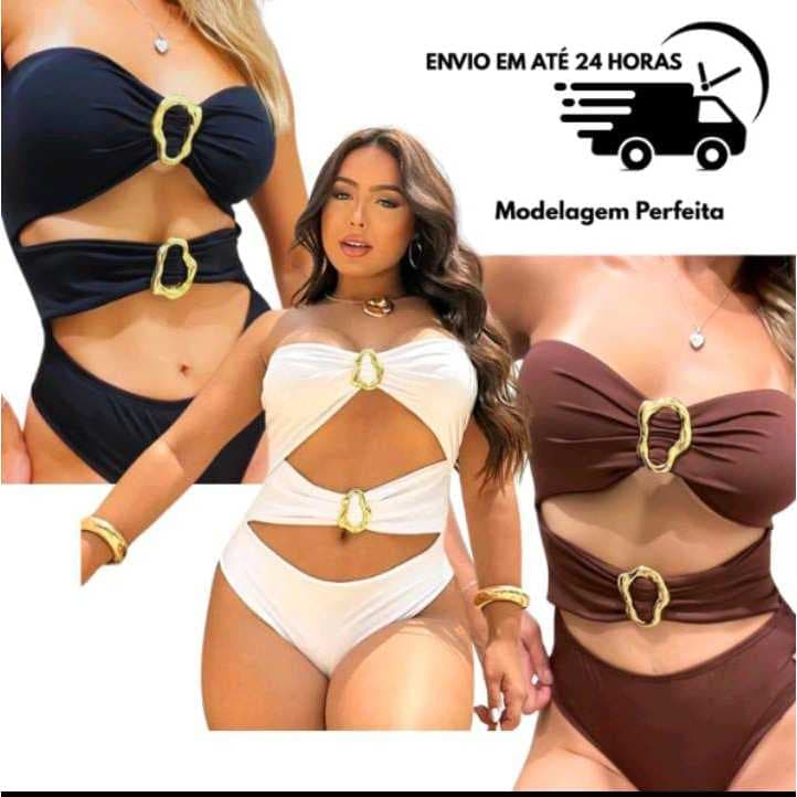 BODY MAIÔ FEMININO COLLANT TOMARA QUE CAIA COM FIVELA ARGOLA ABERTURA COM BOJO 2025/2026