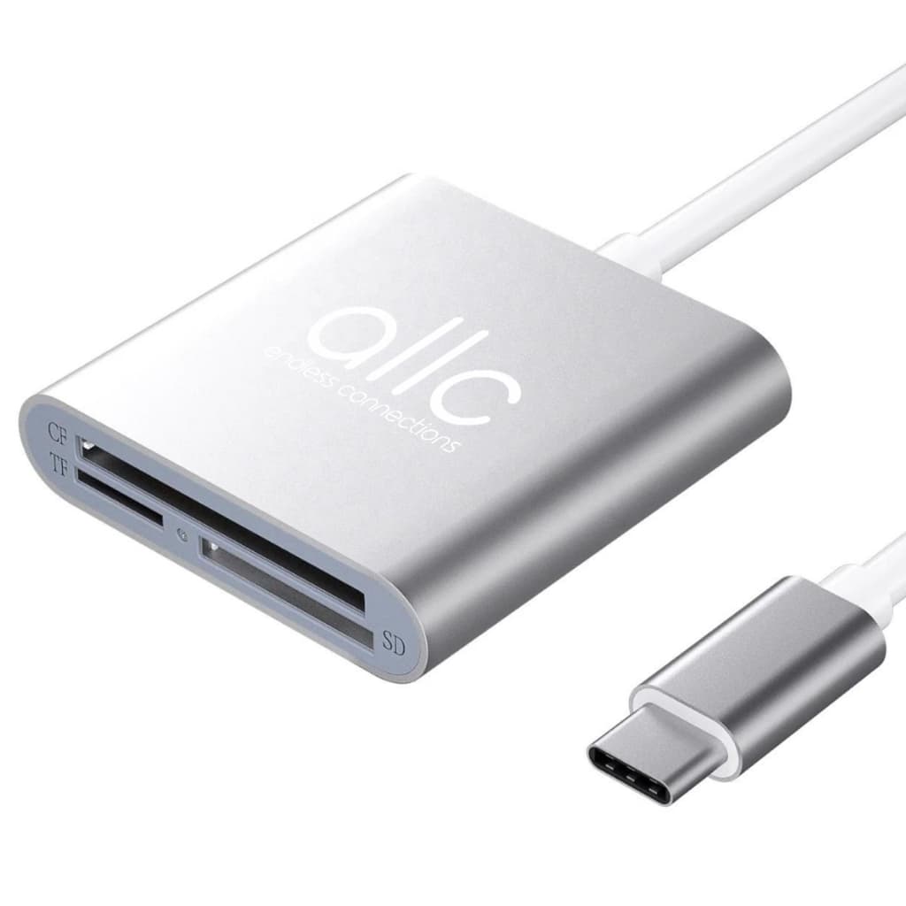 Adaptador Usb C Leitor de Cartão CF TF SD 3em1 Para MacBook iPad Pro iPhone 15 16 17 Android