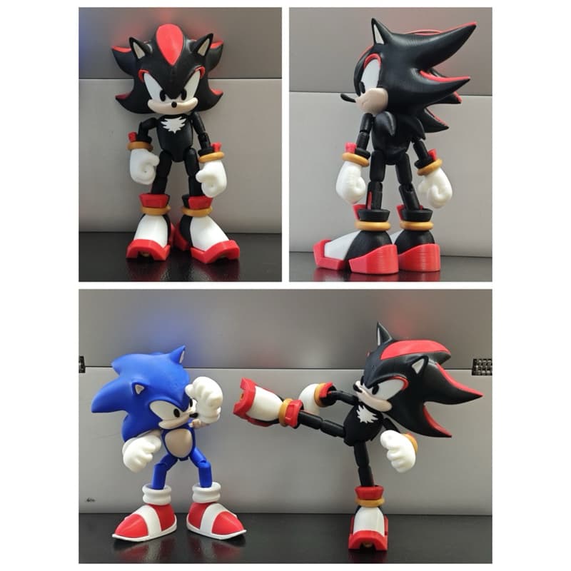 Boneco Sonic e Shadow Articulados Dummy 13