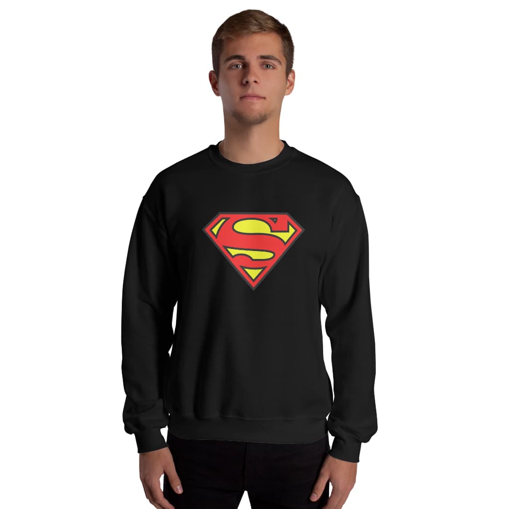 Blusa Moletom Flanelada Estampa Superman Modelo Sem Capuz Alta Qualidade