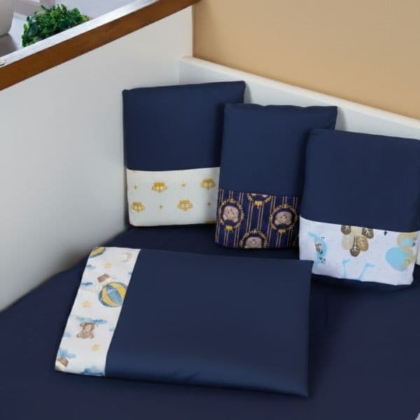 Jogo Lençol Berço Americano 2 peças Menina e Menino Microfibra Alta Qualidade