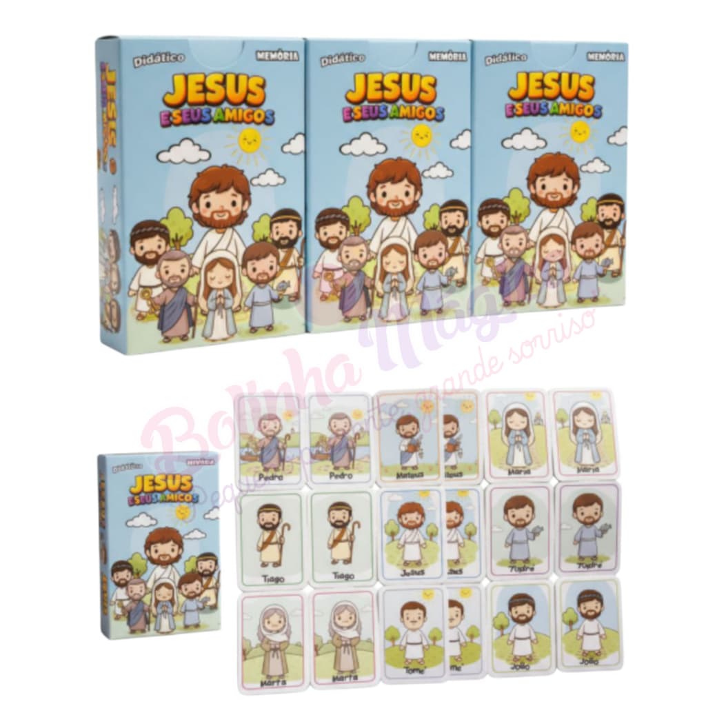 Kit 20 Jogos da Memória Jesus e Seus Amigos Discipulos Apóstolos Festa Igreja Biblico Lembrancinha