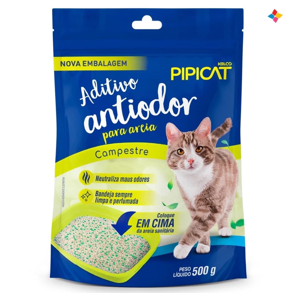 Aditivo Pipicat Kelco Antiodor Campestre P/ Areia Gatos 500g