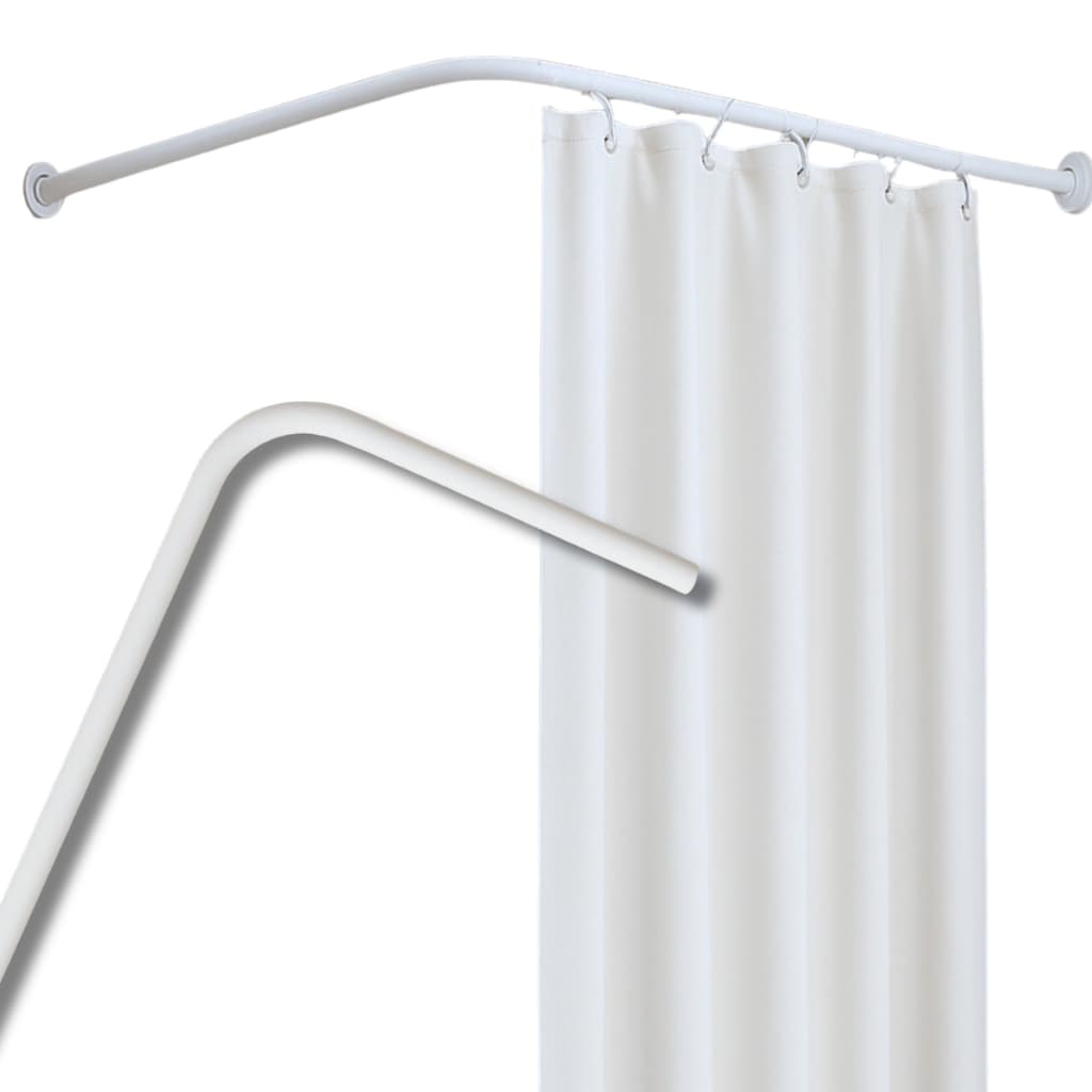 Tubo Extensível Branco em L 1m para Box Cortina Pia Provadores de Loja até 3kg - Maxeb