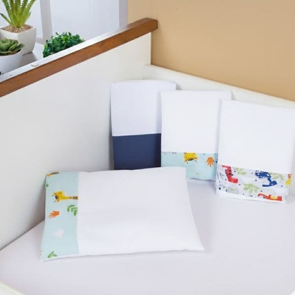 Jogo 2 Peças Lençol Berço Padrão Americano Com Elástico e Fronha - Microfibra antialérgico