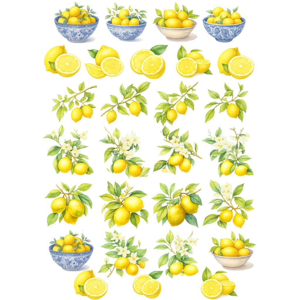 Decalque Porcelana Forno Caseiro Baixa Temperatura Limão