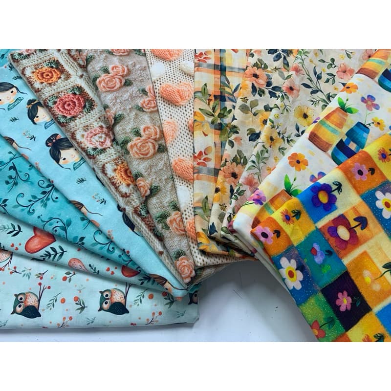 Tecido Tricoline Digital 100% Algodão - Diversas Estampas 50x75cm ou 50x150cm