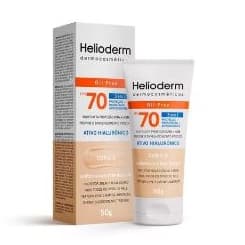 Protetor Solar Helioderm Facial Fps70 2.0 Oil Free Bege Claro