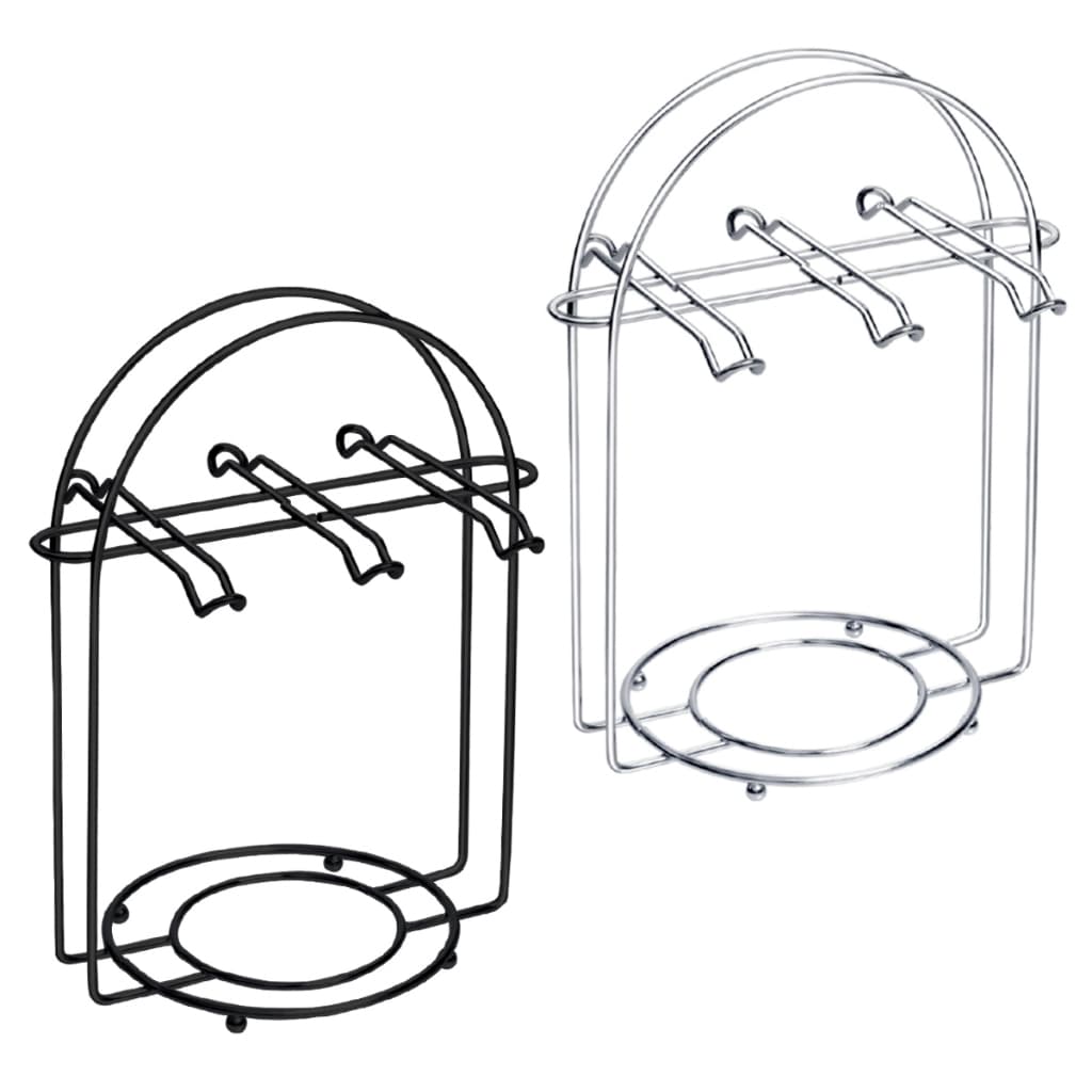 Porta Xícaras e Pires Para Mesa cantinho Do Café 6 Ganchos Aço Inox