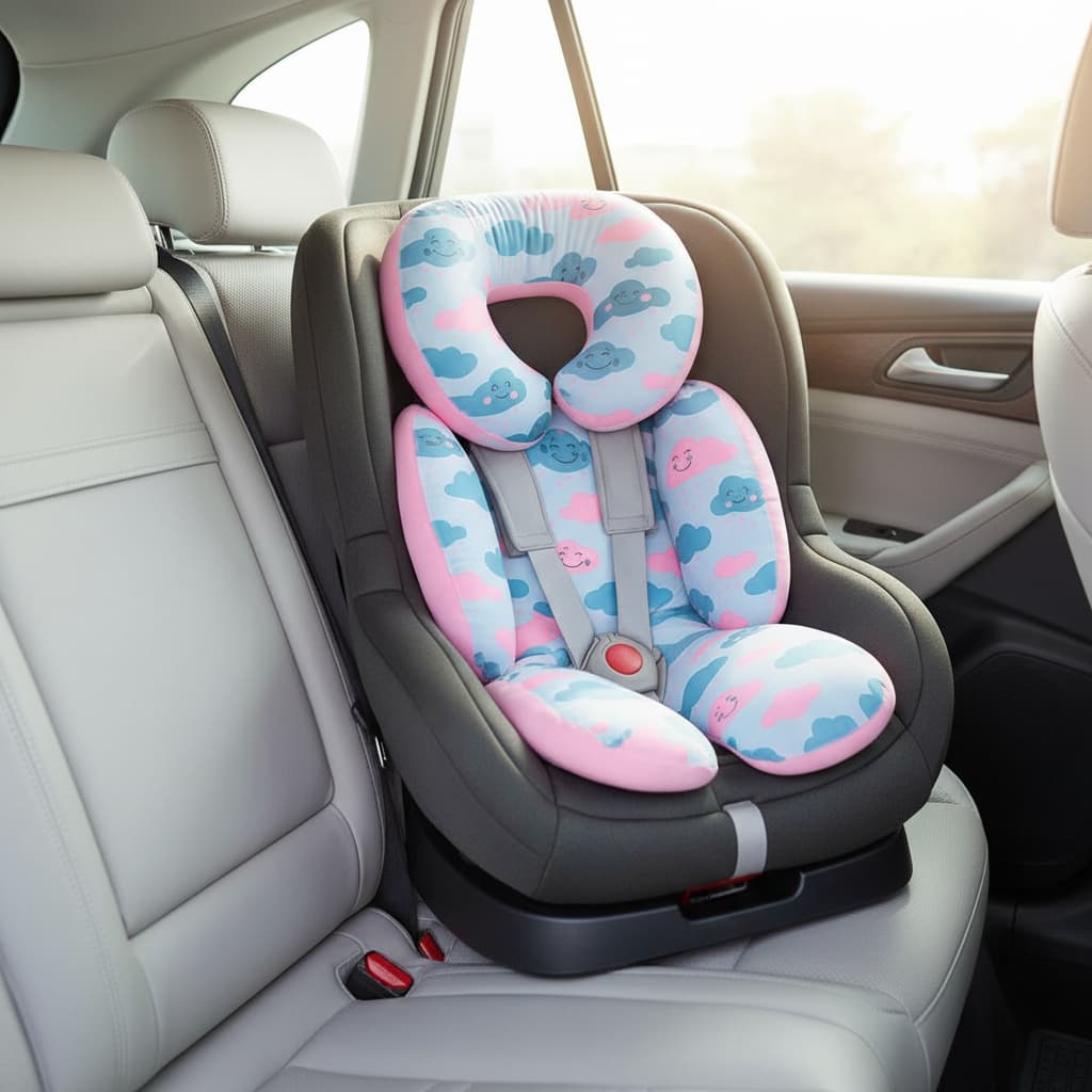 01Peça Apoio Redutor Corpo Bebê Conforto Universal Carrinho Proteção Pescoço Regulável Ajustavel